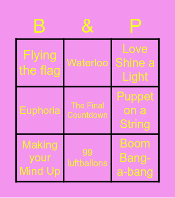 Kazzoo Bingo! Bingo Card