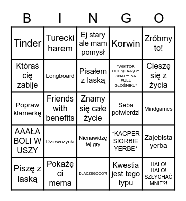 Kacper i Wiktor Bingo Card