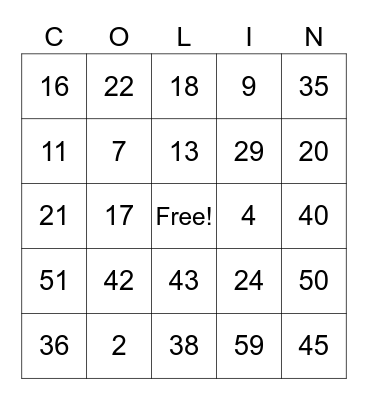 Happy Birthday! Bingo Card