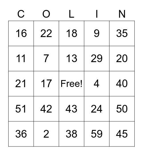 Happy Birthday! Bingo Card