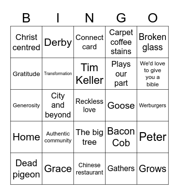 Werbs Zoom Bingo Card