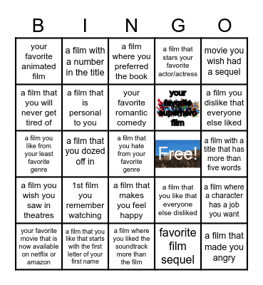 Movie Bingo - May 2020 Bingo Card