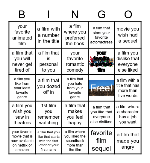 Movie Bingo - May 2020 Bingo Card