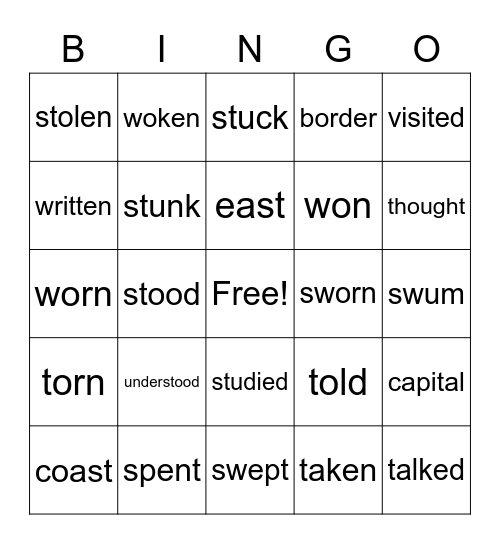 NI 2.5.5 Bingo Card