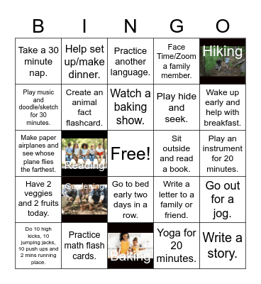 Quarantine Bingo Card