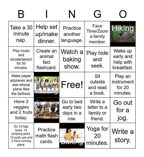 Quarantine Bingo Card