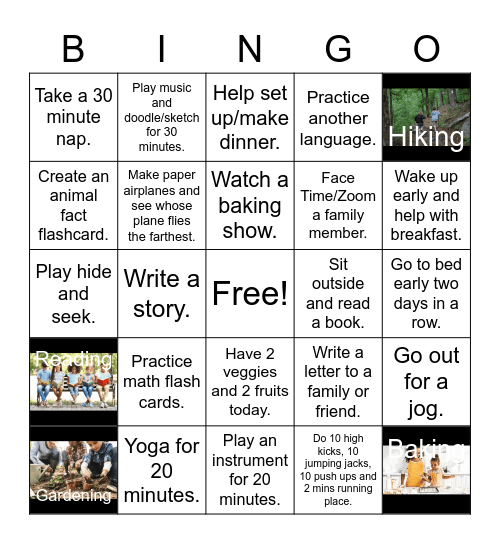 Quarantine Bingo Card