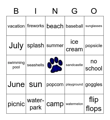 Mrs. Libick's Summer BINGO Game! Bingo Card