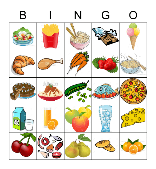 Food & Drinks 2 Bingo Card