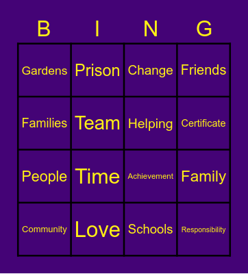 SHINE BINGO Card