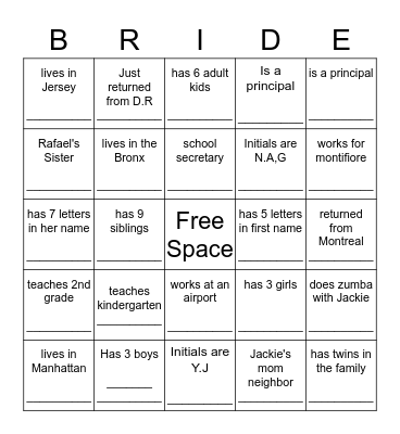 Find a pretty lady who('s)...... Bingo Card