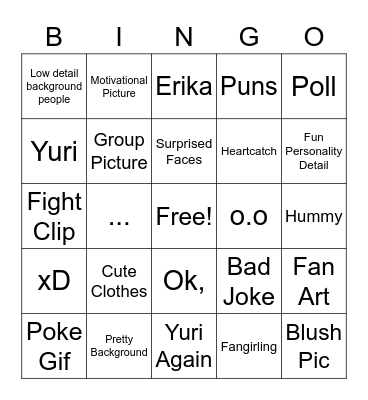 IciclePrism Bingo Card