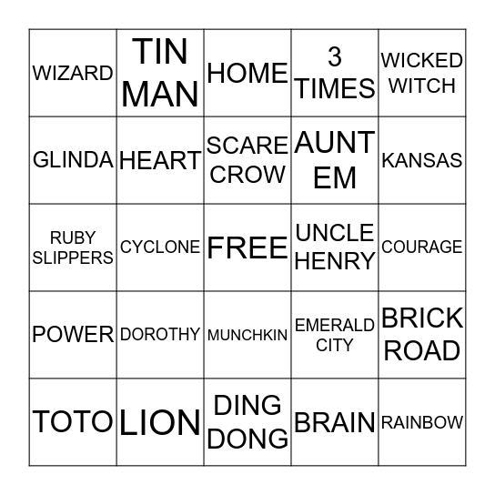 NO PLACE LIKE....... Bingo Card