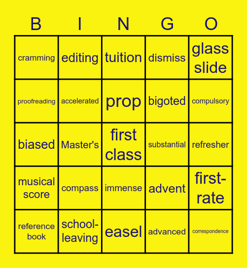 Upstream U8 Bingo Card