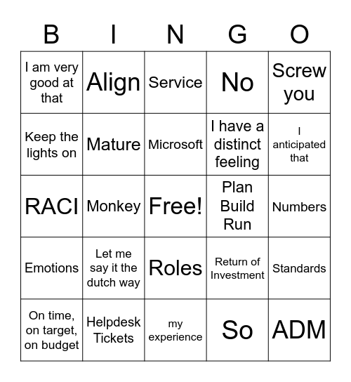 Bingo Card