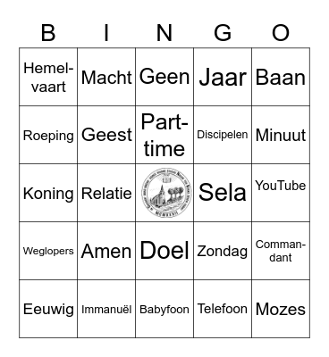 PREEK Bingo Card