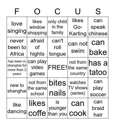 Bingo Card