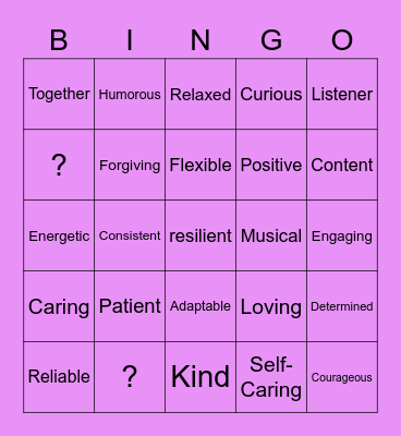 OWN YOUR STRENGTHS! Bingo Card
