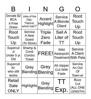 Alexis' Bingo Card Bingo Card