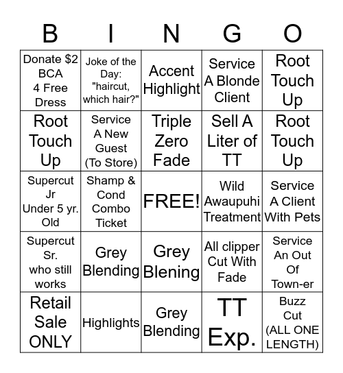 Alexis' Bingo Card Bingo Card