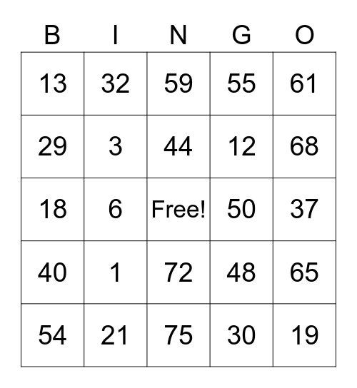 Sally Birthday Bash Bingo Card
