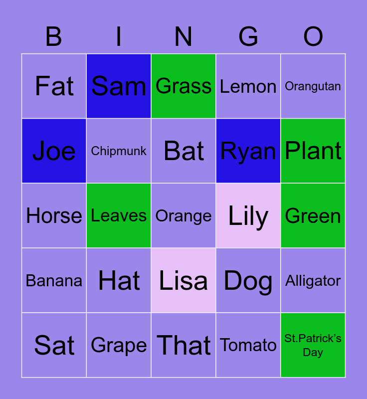 Bingo Bongo Bingo Card