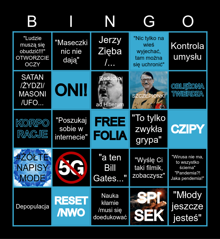 FOLIA PANDEMICZNA Bingo Card