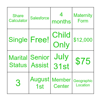 Medi-Share 3.0 Bingo!! Bingo Card