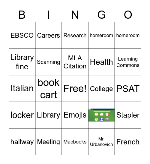 JPS Library Bingo May 2020 Bingo Card