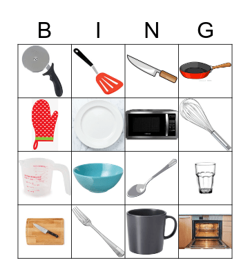Kitchen and Dining BINGO Card