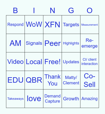 NA5 BINGO! Bingo Card