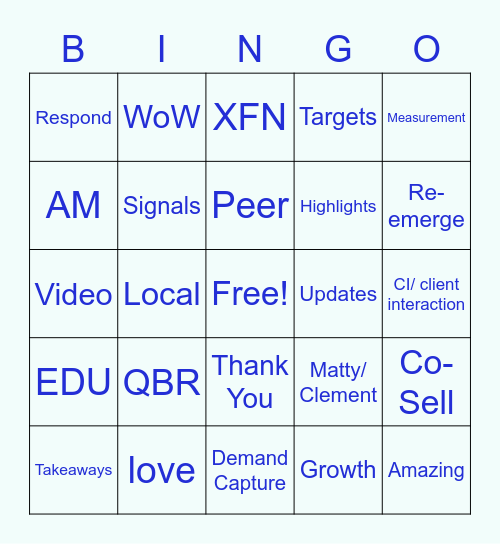 NA5 BINGO! Bingo Card