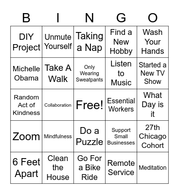 Partner Night Bingo Card
