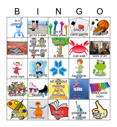 Kids' Activity BINGO Card