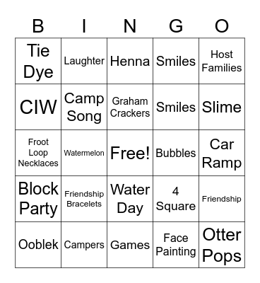 Covid CIW 2020 Bingo Card