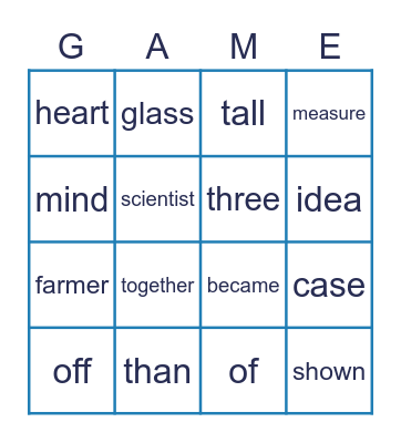 Nick's SWB Bingo Card