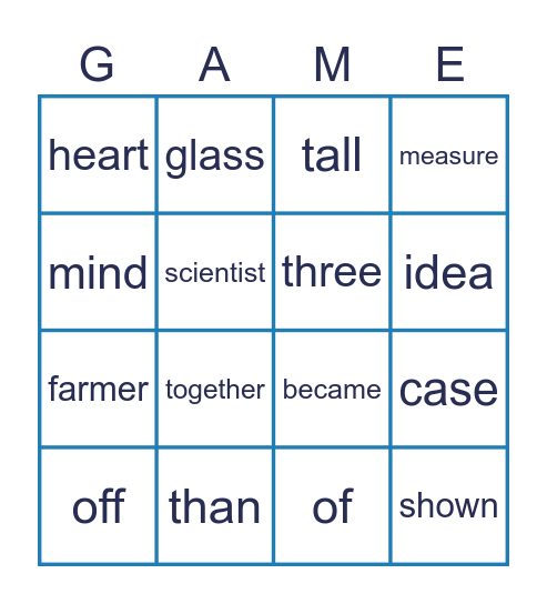 Nick's SWB Bingo Card