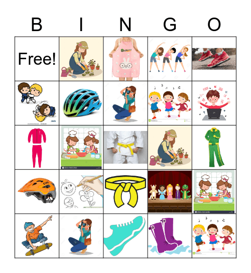 ACTIVITIES Bingo Card