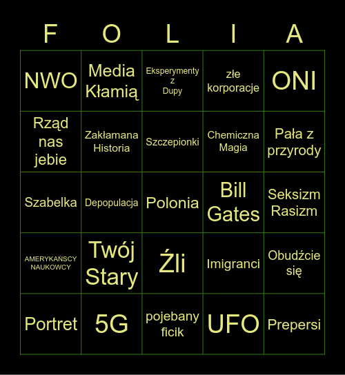 HEJ AGENCIE FBI Bingo Card