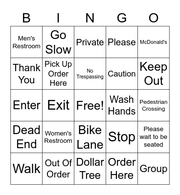 Shana's CBI Bingo Card