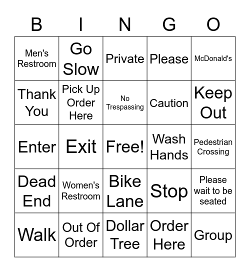 Shana's CBI Bingo Card