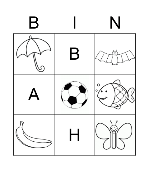 Sight Words Bingo Card