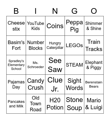 Basim Bingo Card