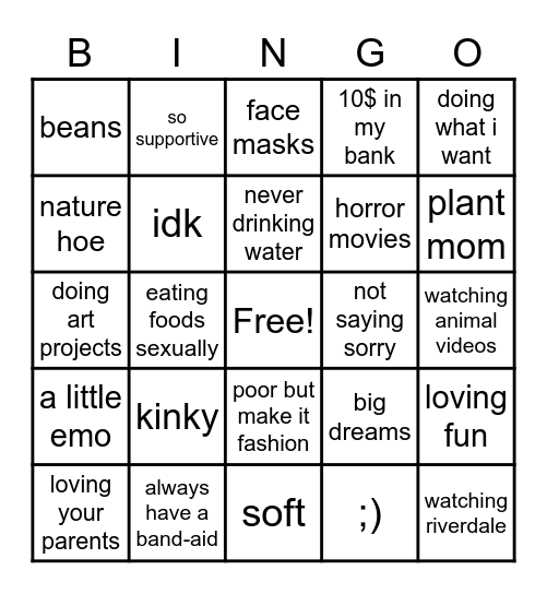 air sign bingo Card