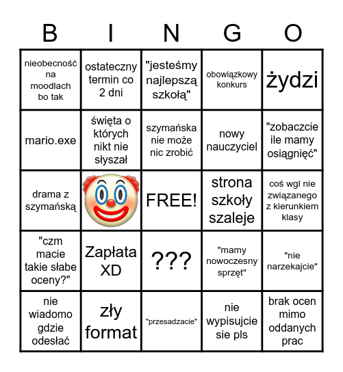 Anders Bingo Card