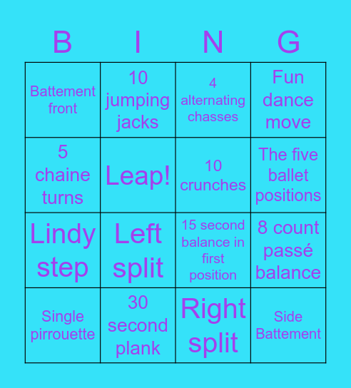 Airborne Day of Dance Bingo! Bingo Card
