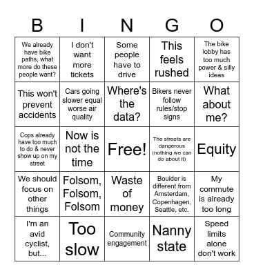 20-is-Plenty v2.0 Bingo Card