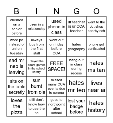 Bingo Card