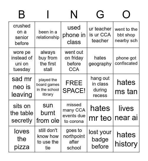 Bingo Card