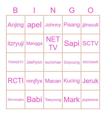 TORIKKU BINGO Card